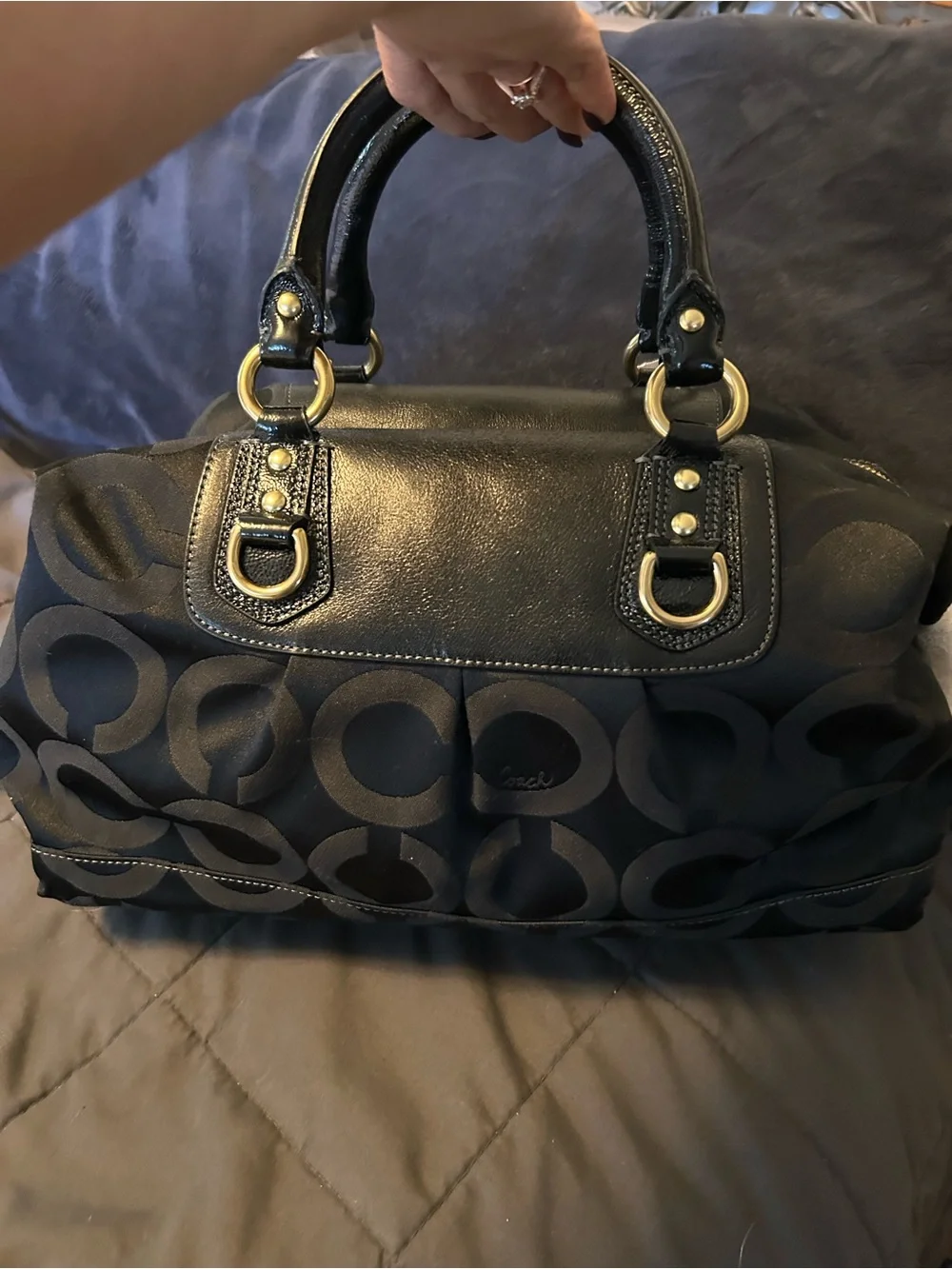 Coach Black Madison Sabrina Satchel
